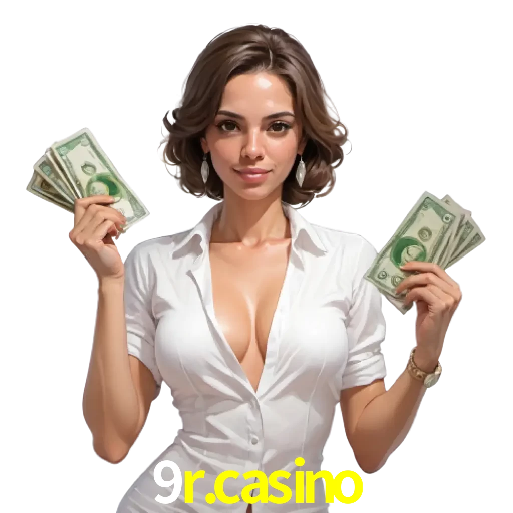 woman with money playing in 9R.CASINO bet casino