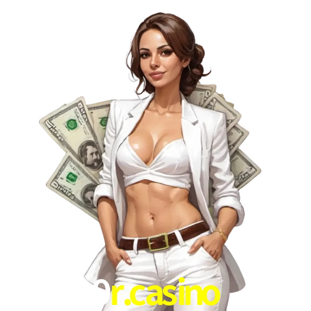 woman with money playing in 9R.CASINO bet casino